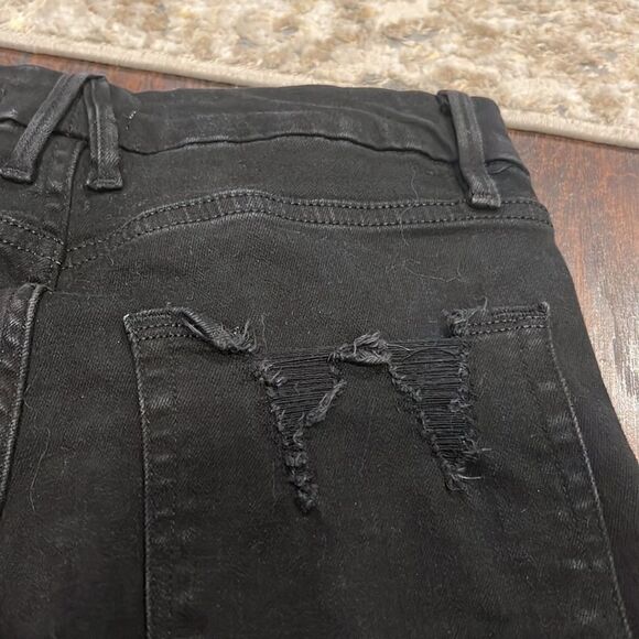 Good American good waist cropped black Jeans size 4 / 27 raw hem - Picture 8 of 11